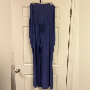 Blue strapless romper size medium